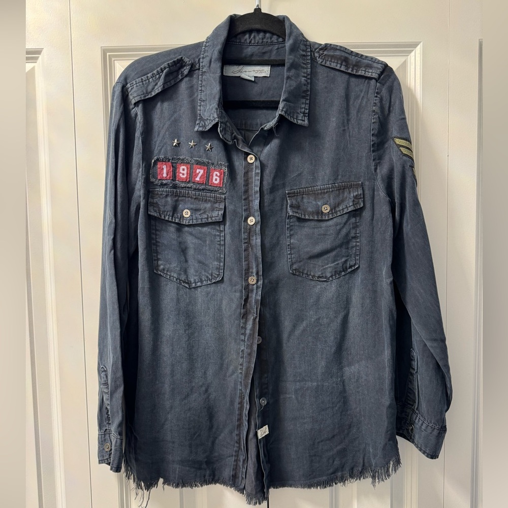 Vintage Havana Navy Army Button Down